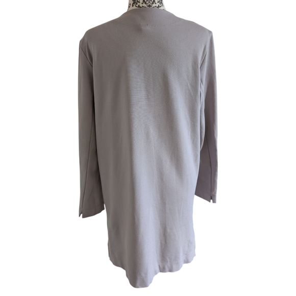 Fig Trailhead Blazer Career Effortless Professional Mature Women M Grey Pockets - Picture 4 of 14